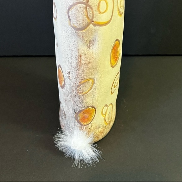 Tall Contemporary Bunny Rabbit Figurine Studio Pottery Easter Orange Brown - Picture 6 of 10